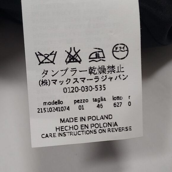 Sportmax Viscose Blend Black Double Breasted Peplum Blazer Vest 12 - Picture 9 of 16